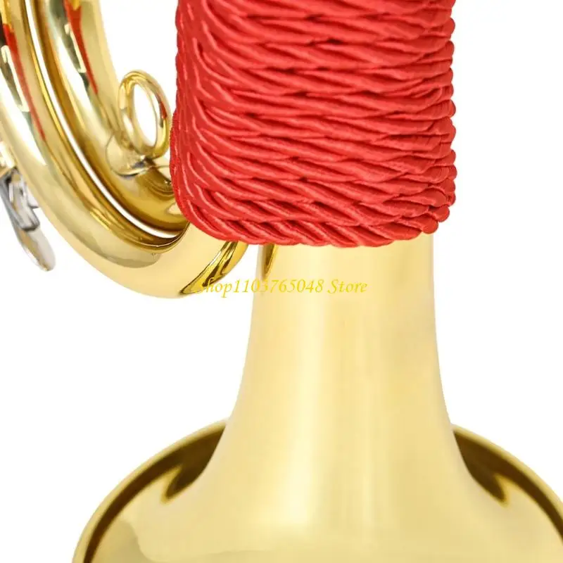 Brass Cavalry Bugle Orchestras Instrument Gold Plated Beginner Friendly Bugle for Honors Guards Festivals