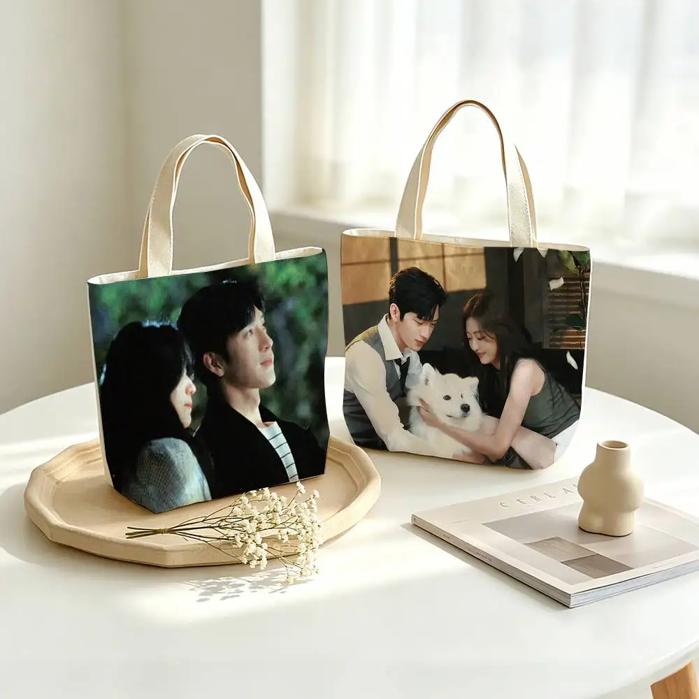 The Early Spring J-Jing Boran as Luan Nian Luke Printed Canvas Tote Bag Shoulder Bag Commuter Mommy Shopping Bag
