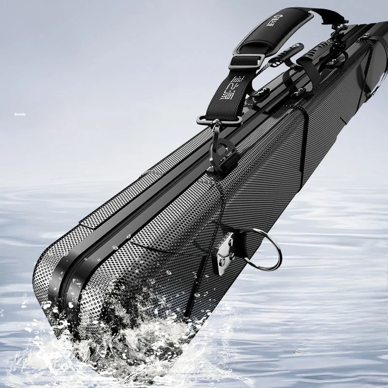 Estuche Rígido para Cañas de Pescar Resistente a Impactos, Carcasa Resistente al Desgaste, Bolsa Impermeable y Ligera para Cañas, Carretes y Accesorios