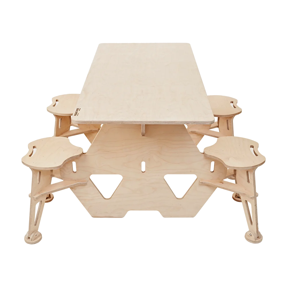 Nordic simple small apartment studio coffee milk tea shop industrial style designer integrated solid wood dining table and chair