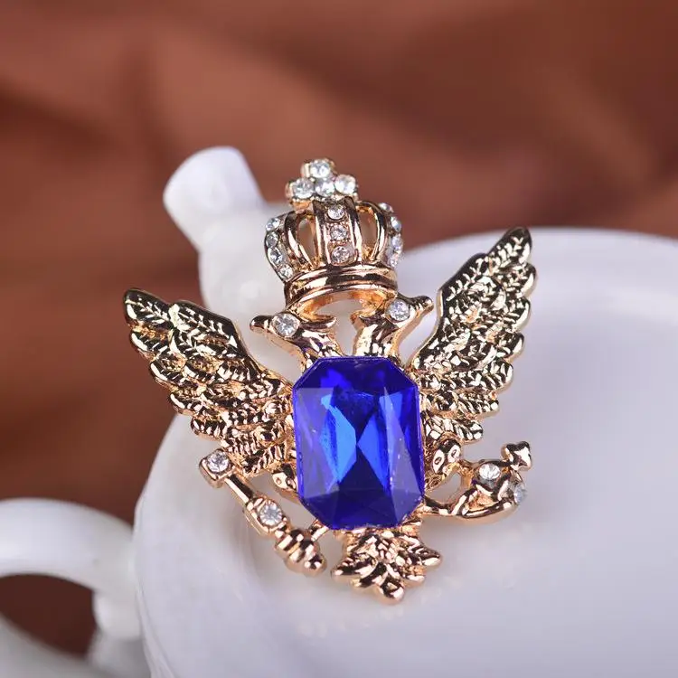 Alloy Eagle Brooch Pin Vintage Style Rhinestone Clothes Pin for Men's Suit Business Party Accessory Alloy Eagle Brooch Pin Vintage Style Rhinestone Clothes Pin for Men's Suit Business Party Accessory