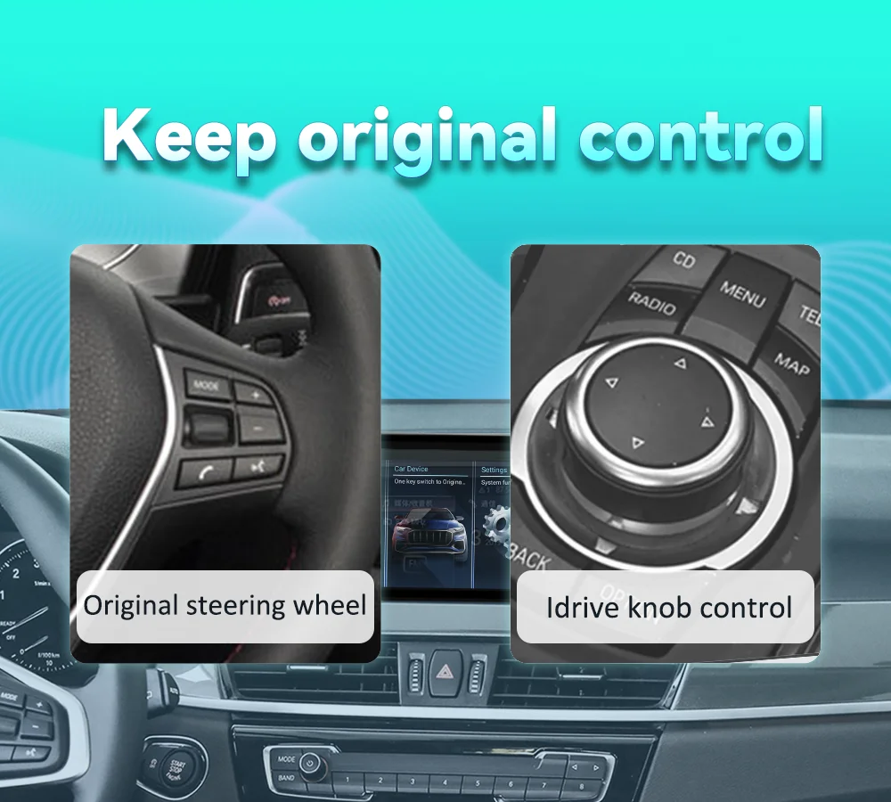 BONROAD 10.25 inch Wireless CarPlay Android Auto Airplay Autolink Mirroring Linux Audio Car Radio With Youtube For BMW 1 Series F20 F22 F23 3 Series F30 F31 F32 F33 F34 F36 GPS Navigation Multimedia Car Stereo Display Touch Screen