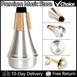 Weaker Beginners Practice Straight Body Mute Accessories Silver Portable Mute Aluminum Alloy Trumpet Silencer Trumpetuniversal