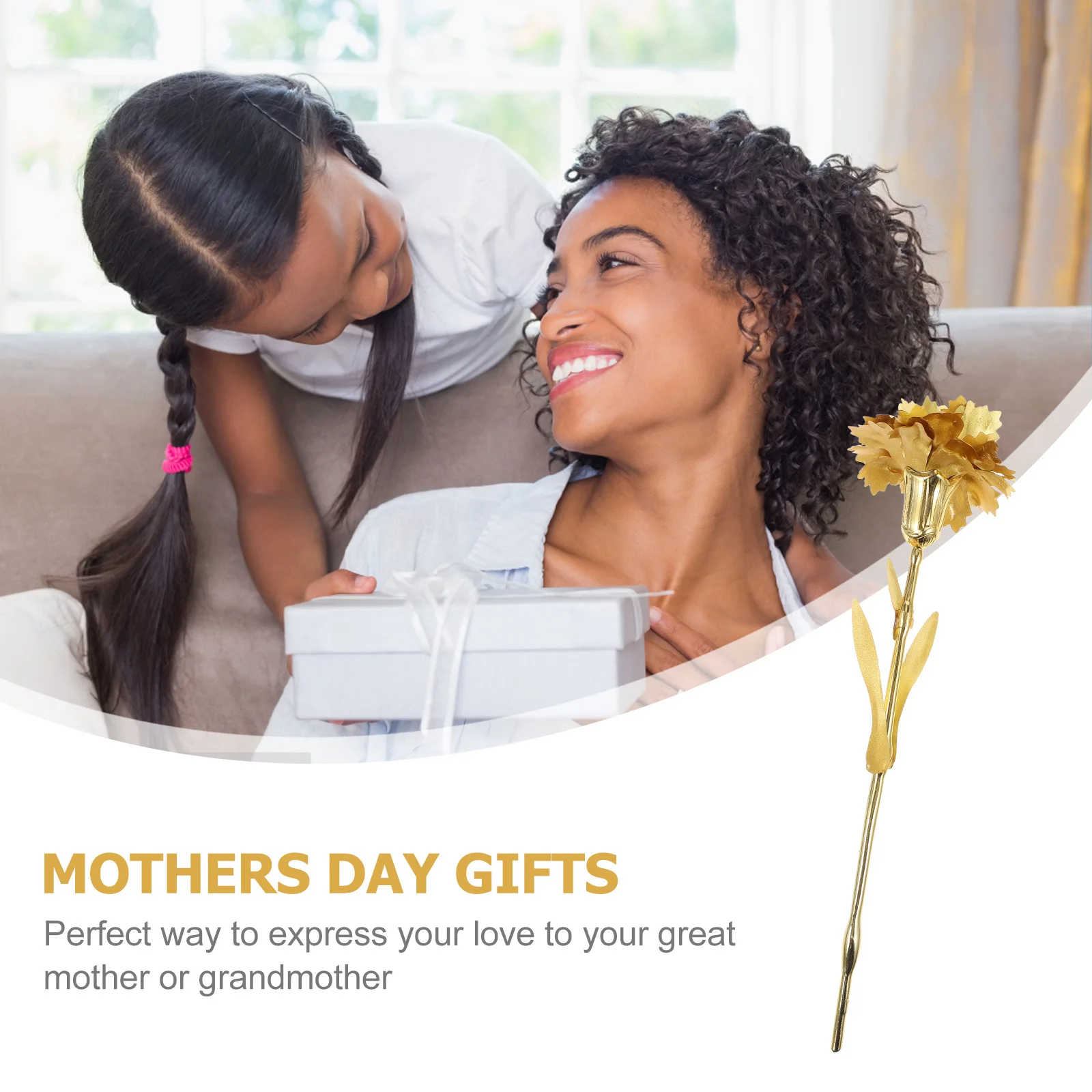 

Gold Foil Carnation Artificial 24K Luxury Lifelike Mothers Day Gifts For Mom Golden Rose Keepsake Holiday Birthday Decor Present