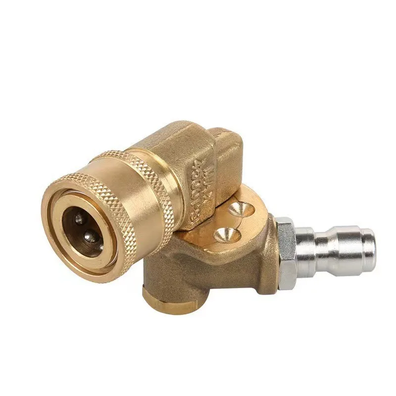 High Pressure Washer Quick Connect Adapter, 1/4" Brass Swivel Nozzle, 5 Angle 180° Rotating Head, 4500PSI Car Wash Tool image 2