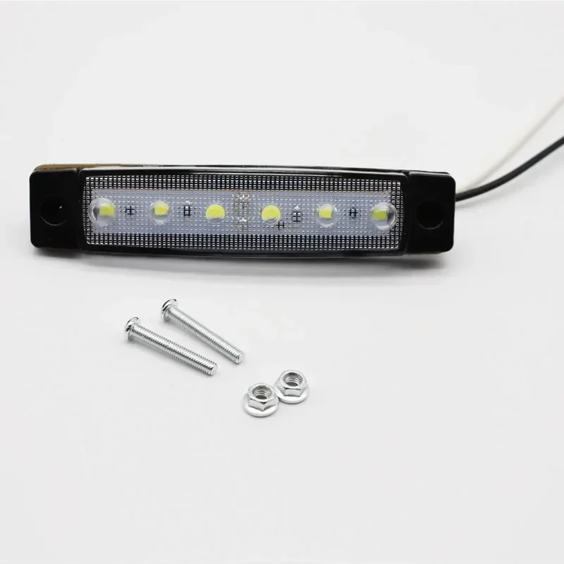 12/24V 6 SMD LED Truck Trailer Pickup Side Marker Indicator Light Truck Lorry Bus Clearance Side Marker Rear Warning Tail Light
