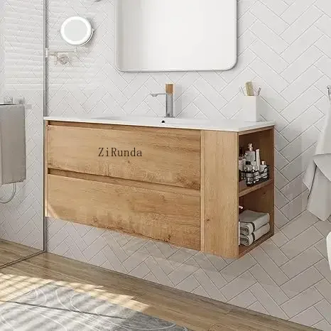 36-inch bathroom cabinets, soft-closing drawers, wall-mounted bathroom vanity, modern single sink, rob
