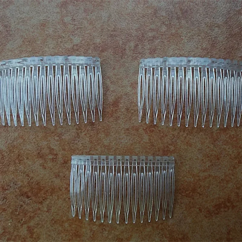 Transparent DIY Wedding Veil Comb Plastic Hair Comb for DIY Hair Accessories 7cmx4.2cm