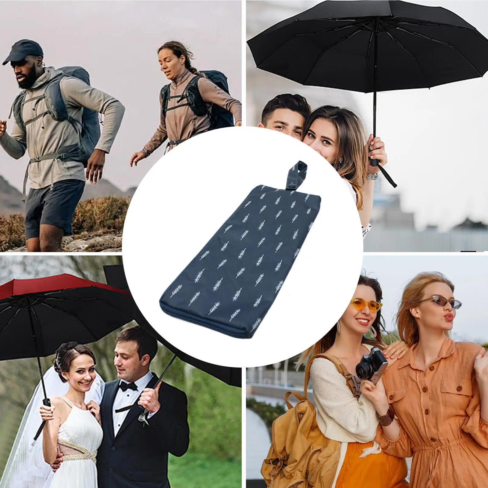 

Складные сумки для зонтов с застежкой-молнией, водонепроницаемая сумка для переноски зонтика, впитывающее полотенце для автомобиля, кемпинга, стадиона, уличного гольфа