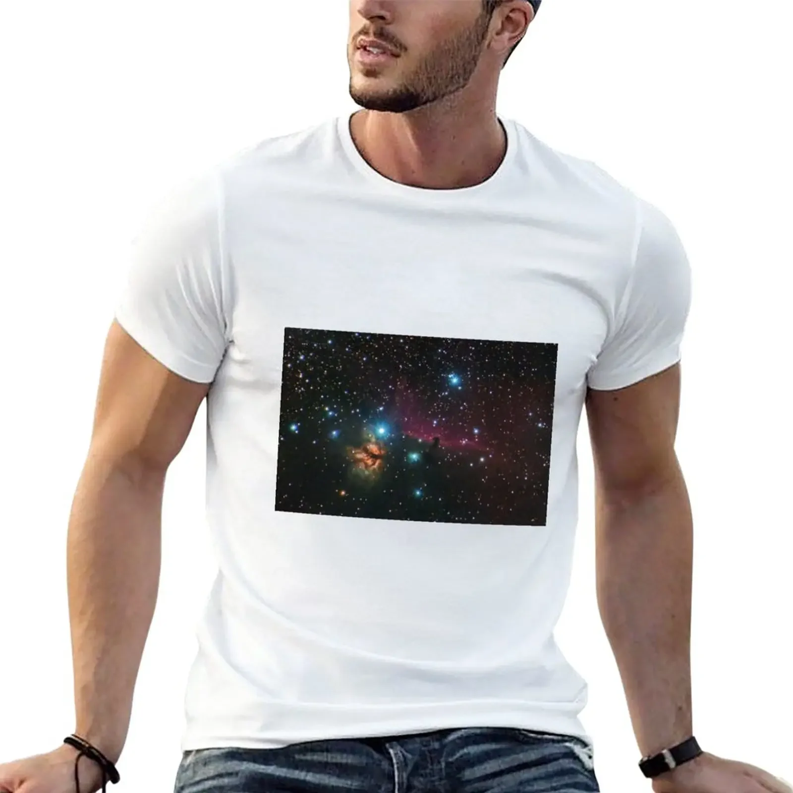 Flame and Horsehead Nebula T-Shirt oversizeds for a boy mens t shirts