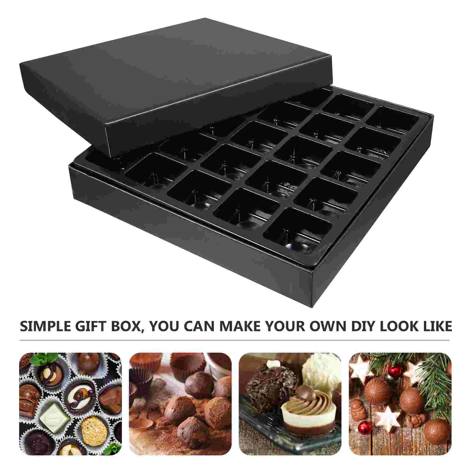 Packing Box Deluxe Chocolate Container Elegant Candy Boxes with Interior Holder Bar Dubai Storage Paper Cups Truffle