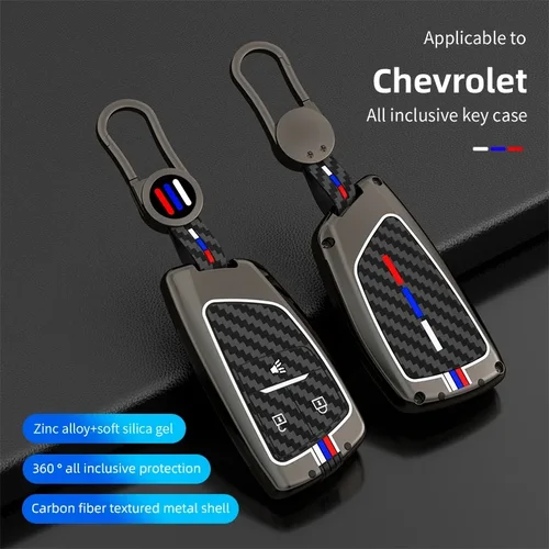 Imagen 2 del producto Funda con tapa para llave de coche, accesorios de Interior de coche para Buick Envision, Chevrolet Silverado, Suburban Tahoe Sierra 1500 Yukon