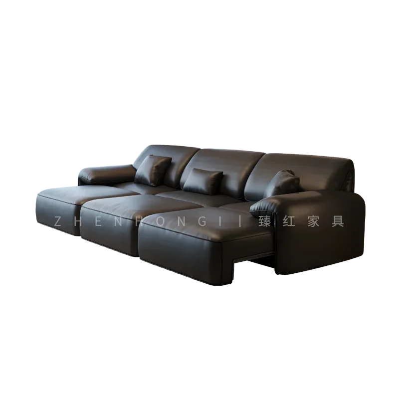 French Luxury Electric Retractable Living Room Sofa Nordic Luxury Modular Sofas Lazy Chaise Lounge Home Furniture Sofa view 5
