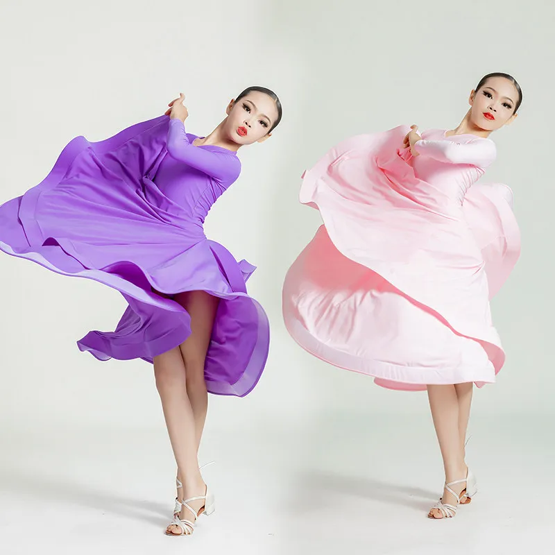 Customized Modern Dance Dress Grand Swing Skirt Competition Performance Art Exam Balloom Dance Standard Children's Waltz Social