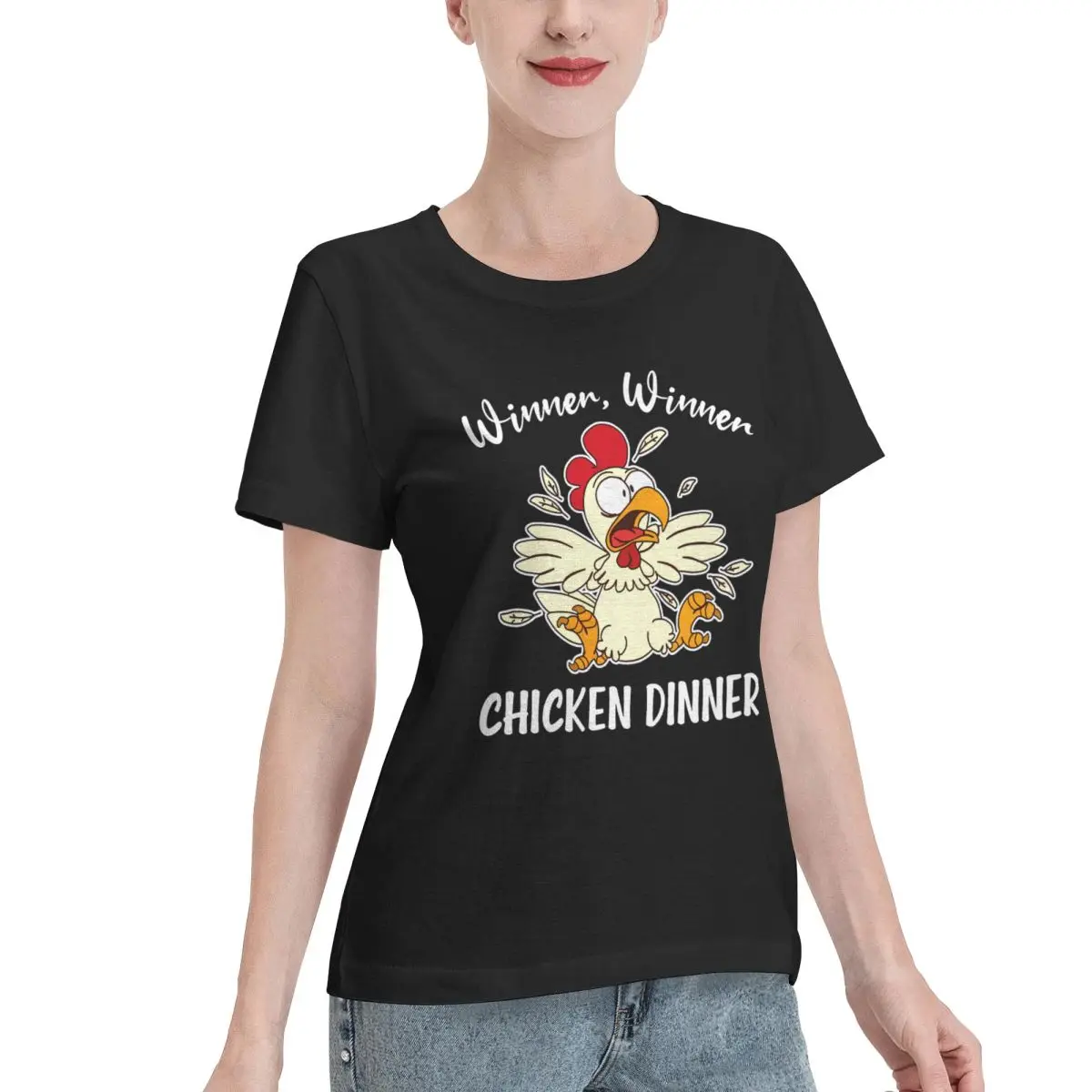 Clearance Winner Winner Chicken Dinner Thanksgiving Women's T-shirt College Wear Versatile Women Tee