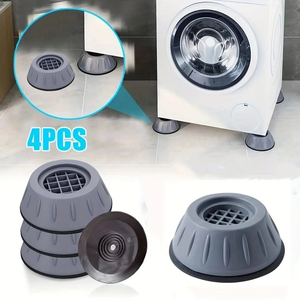 4Pcs Anti Vibration Feet Pads Silent Washing Machine Rubber Leg Pads Dryer Universal Base Fixed Non-Slip Pad Accessories