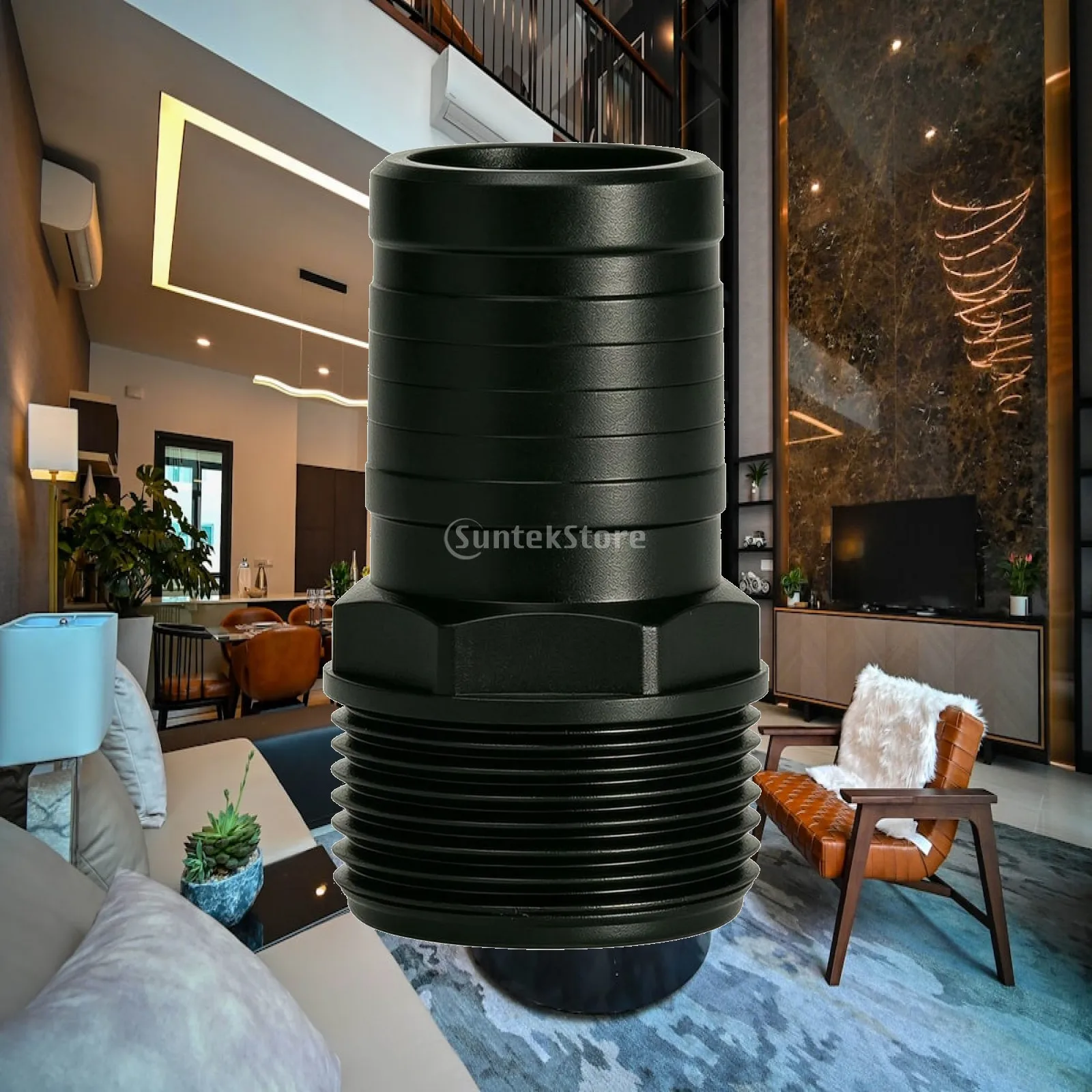 1.5 Inch Pool Hose Adapter ABS Black Barbed Fitting for Inflatable Pool Pump Connection