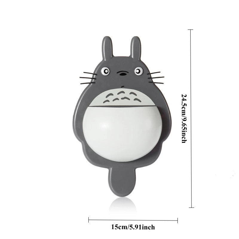 My Neighbor Totoro Strong Suction Cup Multi‑Function Wall‑Mounted Toothbrush Holder Hanging Storage Rack for Bathroom Toiletries view 6