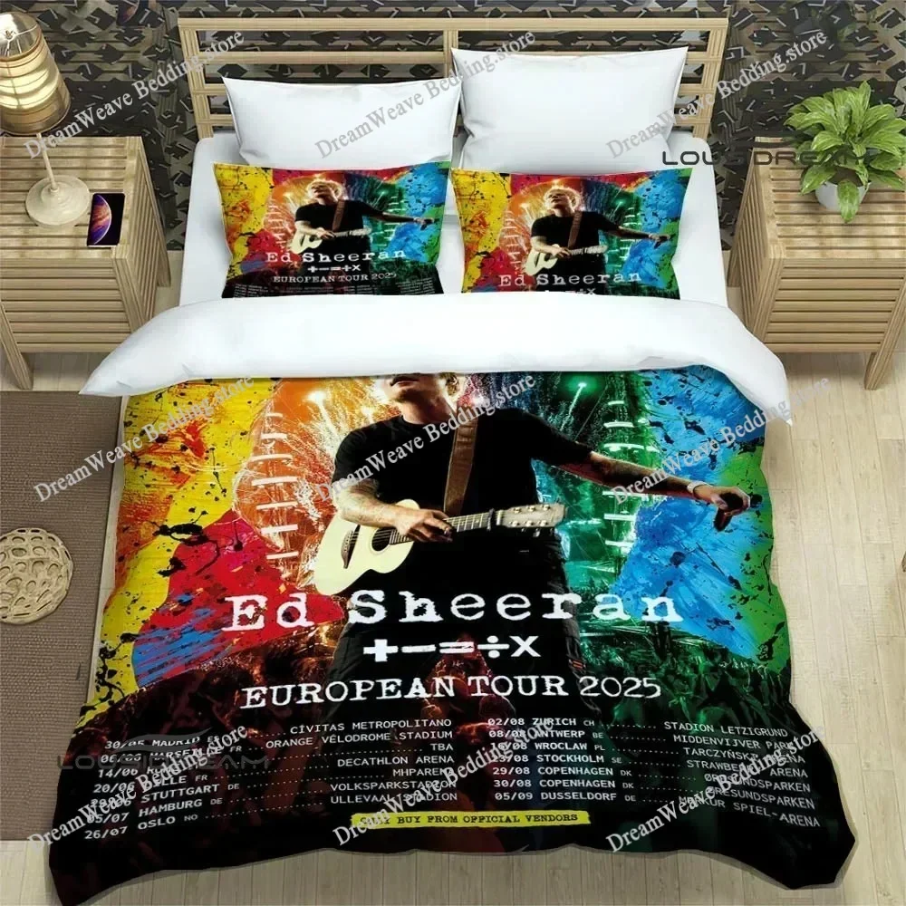 Singer Ed Sheeran Printed Bedding Sets Exquisite Supplies Set Duvet Cover Bed Comforter Set Bedding Set Luxury Birthday Gift9639