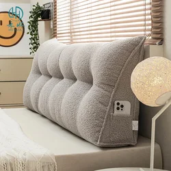 Large Triangular Headboard Wedge Bed Rest Reading Pillow Backrest Positioning Support Bolster Cushion with Removable Cover