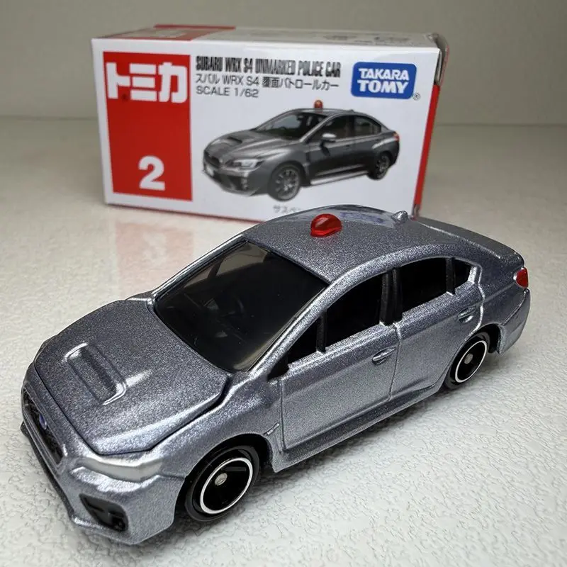 Takara Tomy Tomica No.2 Subaru WRX S4 Undercover Patrol Car Alloy Diecast Mini Car Model Kids Play Hobby Collectible Toy Gift view 3