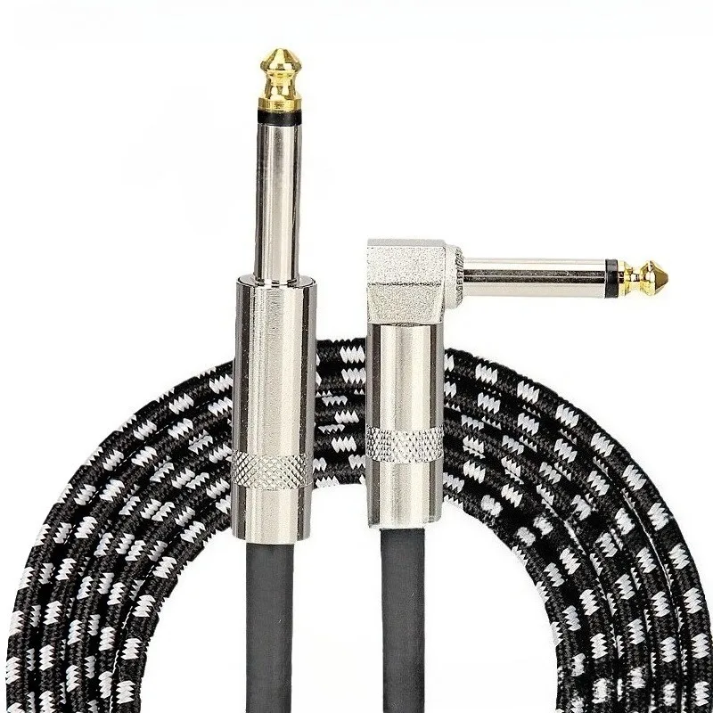 Cables de Audio de 6.35mm TRS 1/4 Pulgadas (6.5mm) con Reducción de Ruido, Cable para Bajo, Batería Electrónica, Amplificador y Guitarra Eléctrica