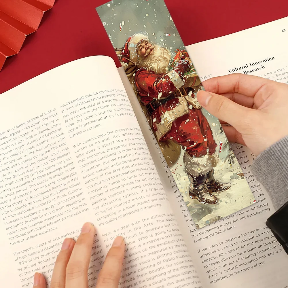 32pcs, Retro Christmas Bookmarks, suitable for back-to-school season, Christmas, Halloween, teachers, readers, and birthdays.