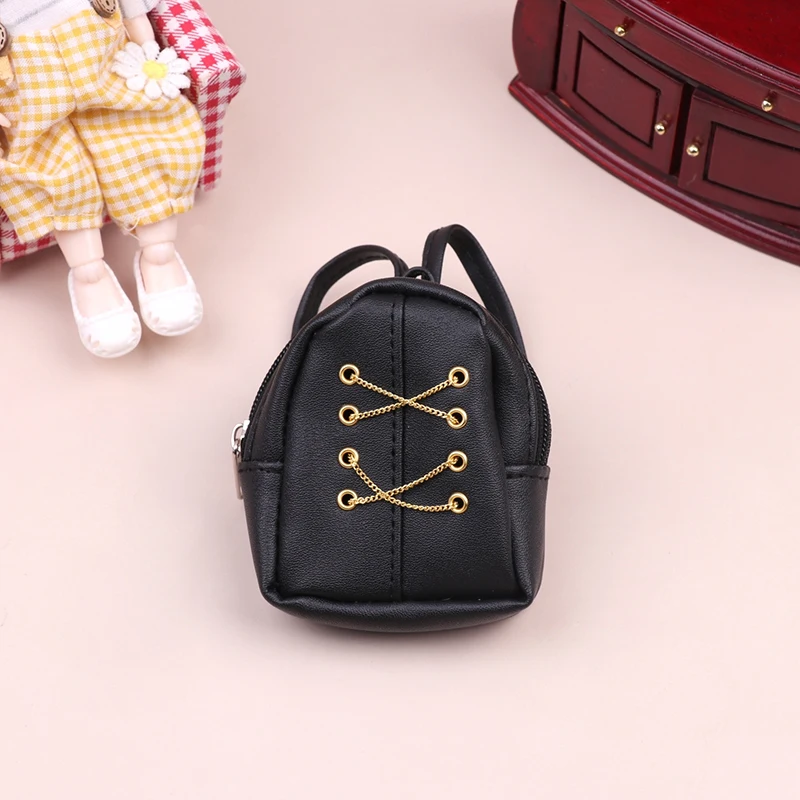 

1:6 Dollhouse Miniature Backpack Chain Bag For 30cm Doll Decor Toy Doll House Accessories Kids Pretend Play Toys