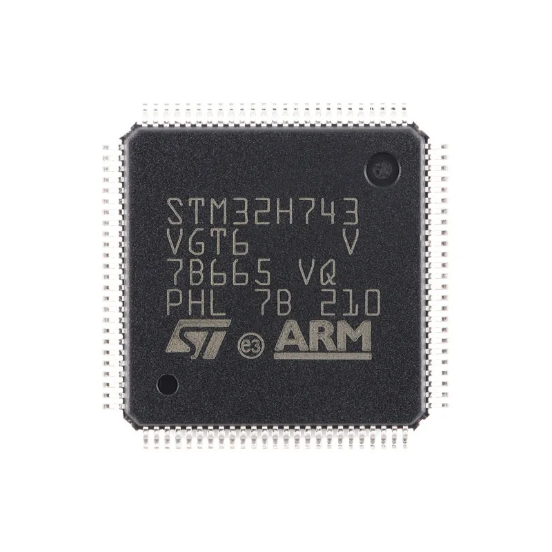 Original STM32H743VGT6, LQFP‑100 Package, ARM Cortex‑M7 Core 32‑Bit Microcontroller MCU