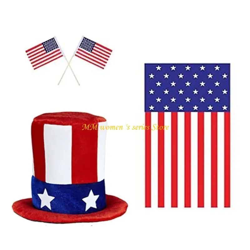 Q39C Independence Day Costume Accessories for Adult Kid 4th of July Festival Cosplay
