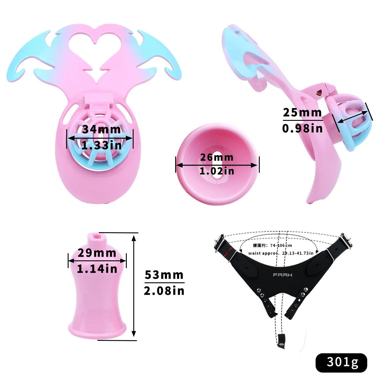 LEZEE Resin Male Chastity Cage Breathable Urethral Locking Device With PU Leather Chastity Belt Cockring Abstinent Penis Cages - view 2