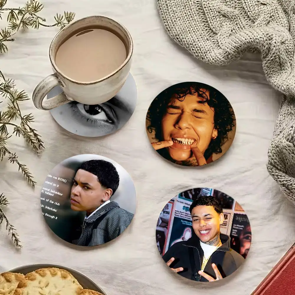 Rapper K-kwn famous Natural Wood Coaster Creative Cartoon Absorbent Cushion Coffee Mug Bowl Cushion Insulation Cushion