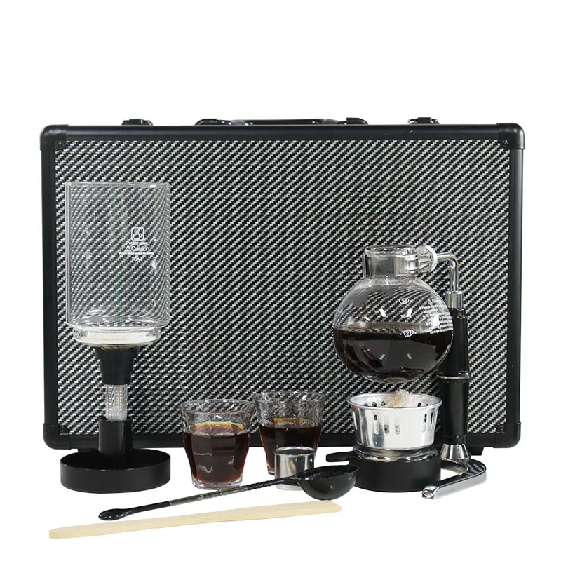 Syphon Coffee Maker Set, Household Small Siphon Coffee Pot with Alcohol Burner, Portable Heating, New Style