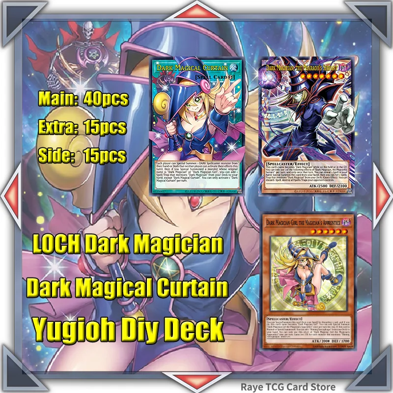 70 Cartas Mágico Oscuro, el Sirviente del Faraón LOCH, Juego de Cartas Yugioh, Fácil de Jugar, No Original, Master Duel, Mazo DIY