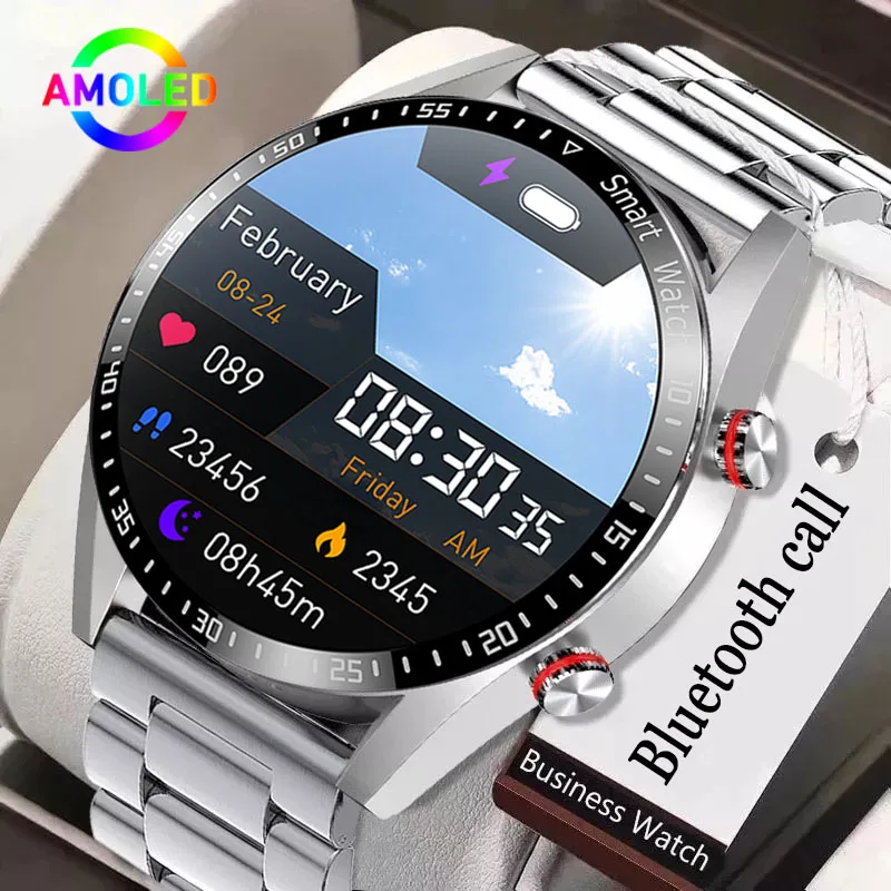 

2024 New ECG+PPG AMOLED Screen Smartwatch Men Health Monitoring Waterproof Sports Fitness Tracker Bluetooth Call Smart Watch Man
