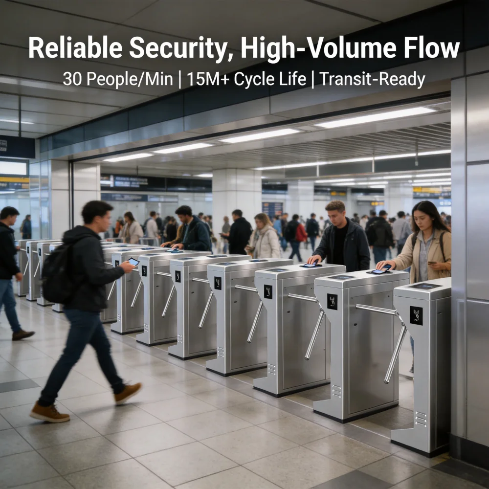 

Высокоэффективный турникет-трипод из стали SUS304 с защитой от несанкционированного прохода, автоматический турникет для общественного транспорта, для использования внутри и вне помещений