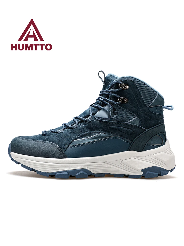 HUMTTO cowhide hiking shoes men waterproof outdoor walking boots trekking shoes  women's breathable hunting boots sports sneaker