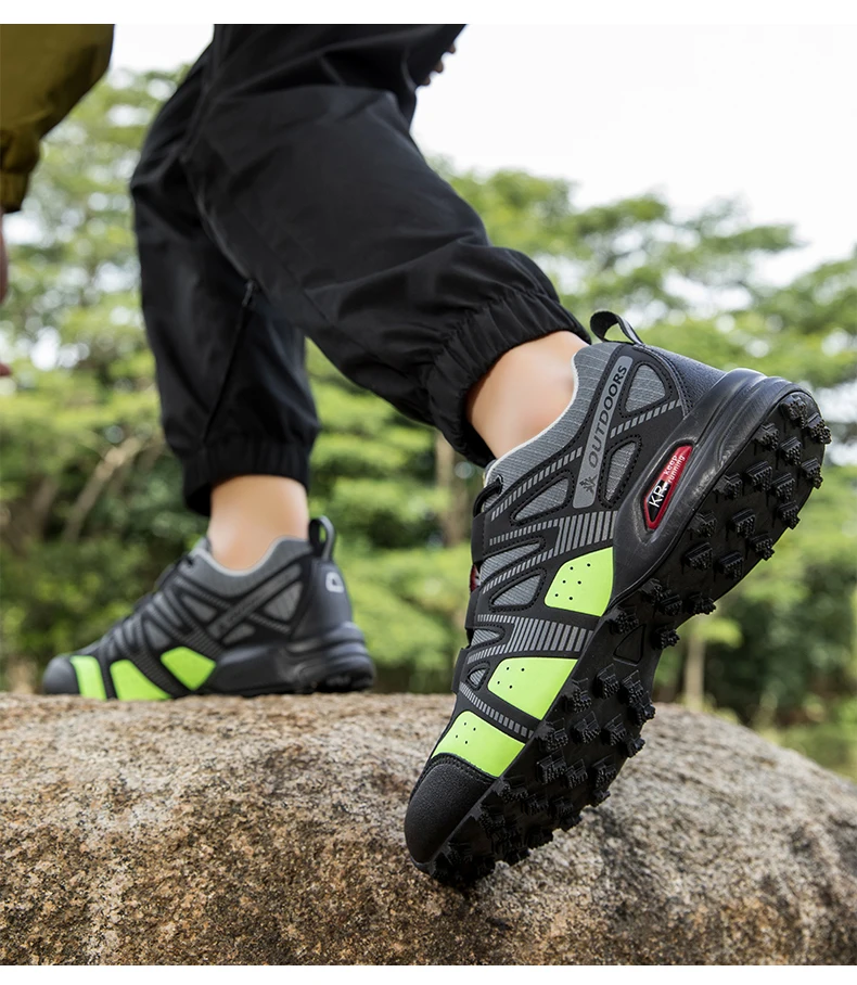 Atmungsaktive Mesh-Wanderschuhe für Herren, leicht, rutschfest, wasserdicht, verschleißfest, Outdoor-Trekking-Camping-Sneaker – Detail 27