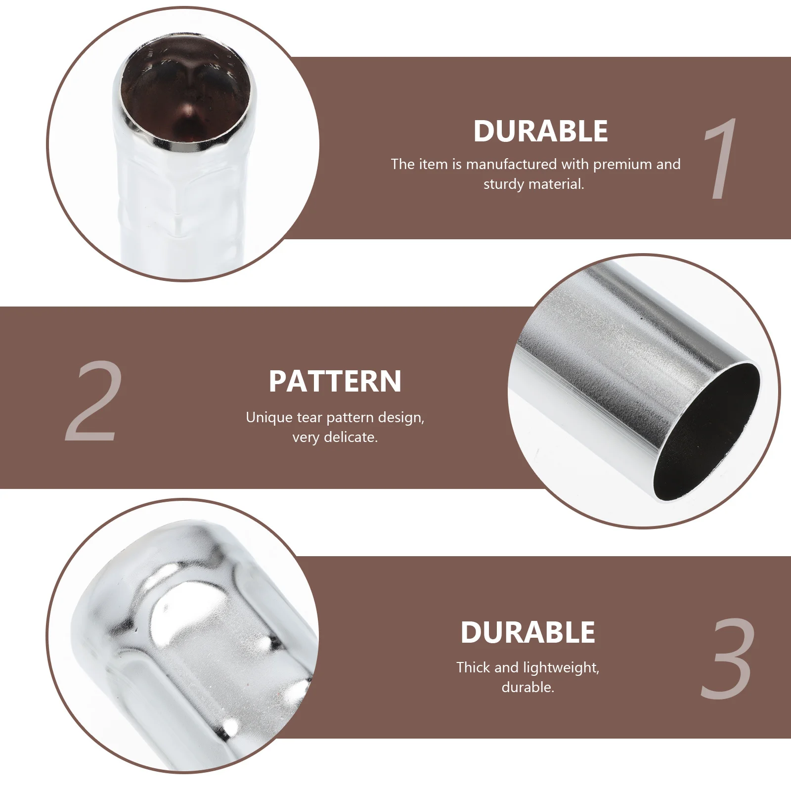 

6Pcs Premium Iron Tear Design Chandelier Pipe Sleeves Lightweight Lamp Parts for DIY Lighting Decoration