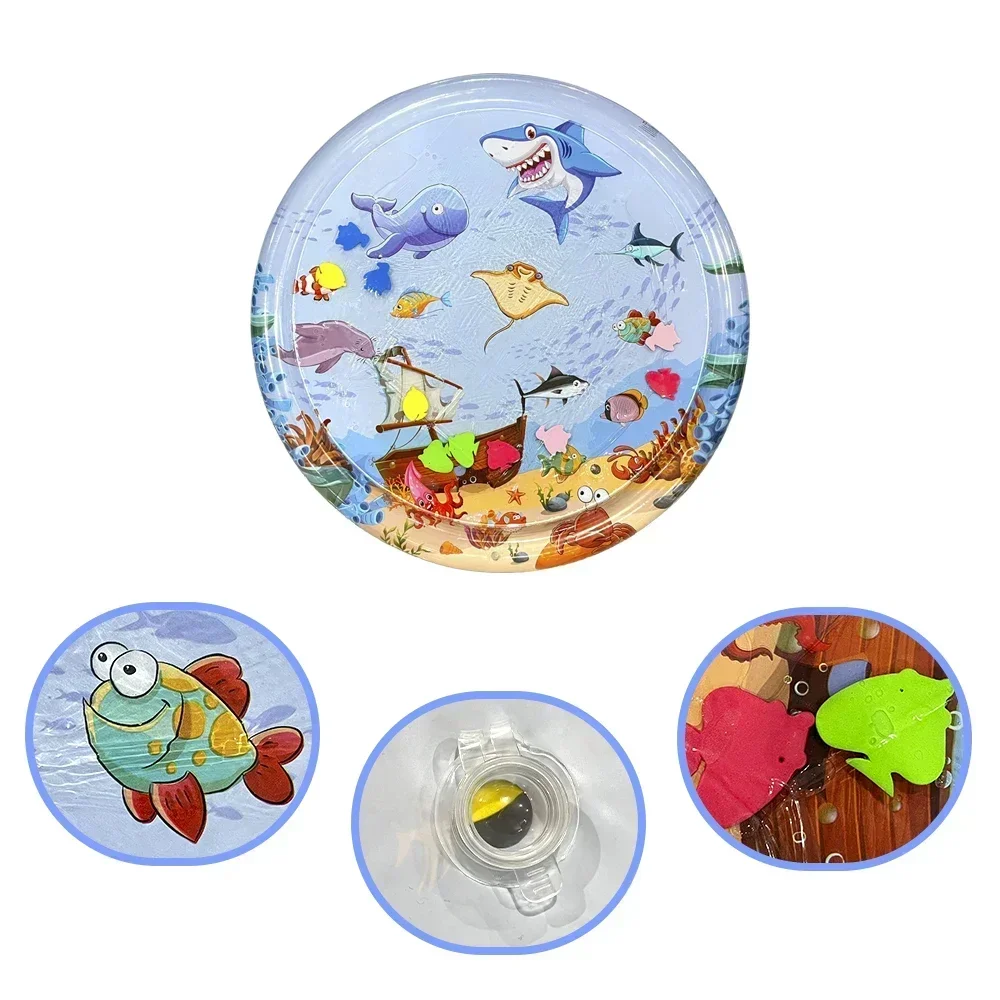 1 PC PVC เด็กเล่นน้ํา MAT Inflatable Cushion สําหรับเด็กวัยหัดเดิน Early Education การพัฒนากิจกรรมของเล่นปลอดภัย Tummy Time Water Pad