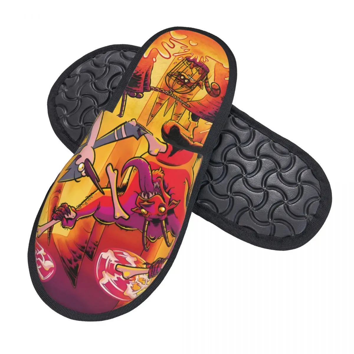 Custom R-Regular Show Memory Foam Slippers Women Soft Warm Funny Cartoon House Slippers