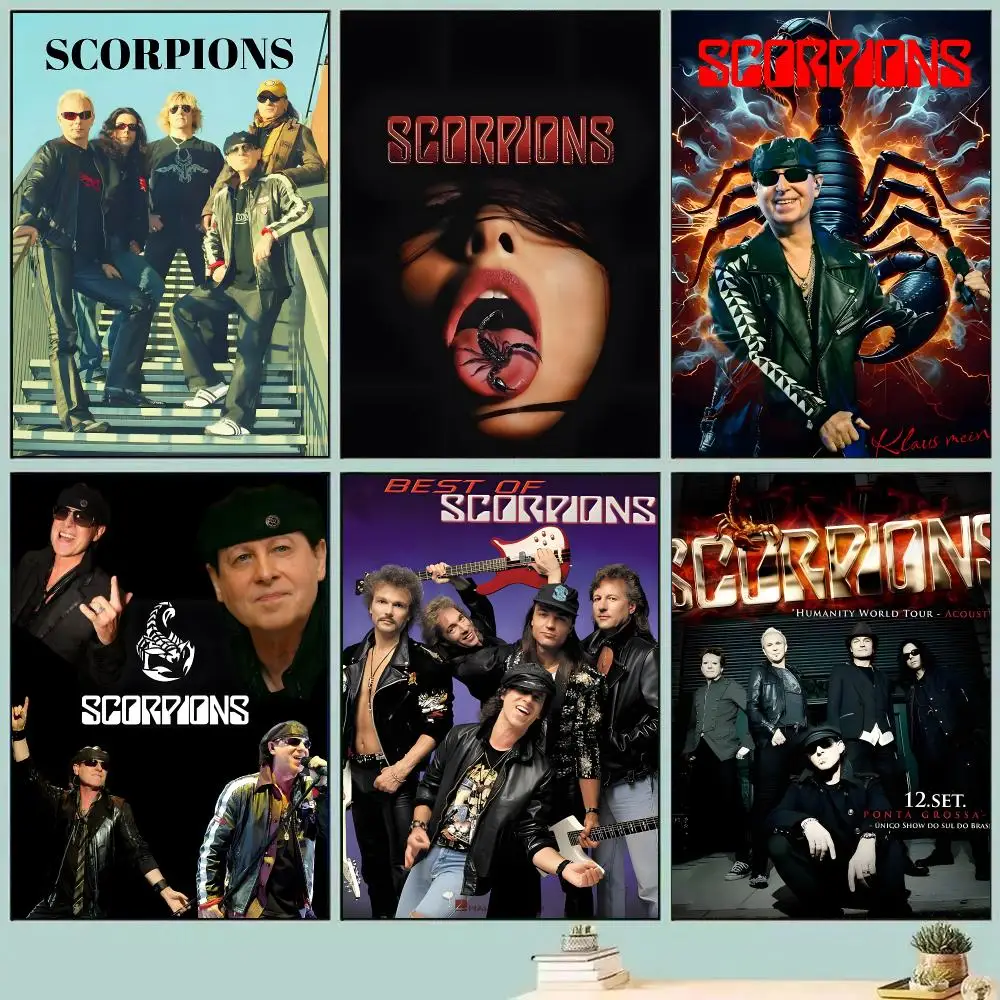 Famous Band S-Scorpions Poster Room Decor Home Wall Art Printing Waterproof Garage Bed Room Posters Gift