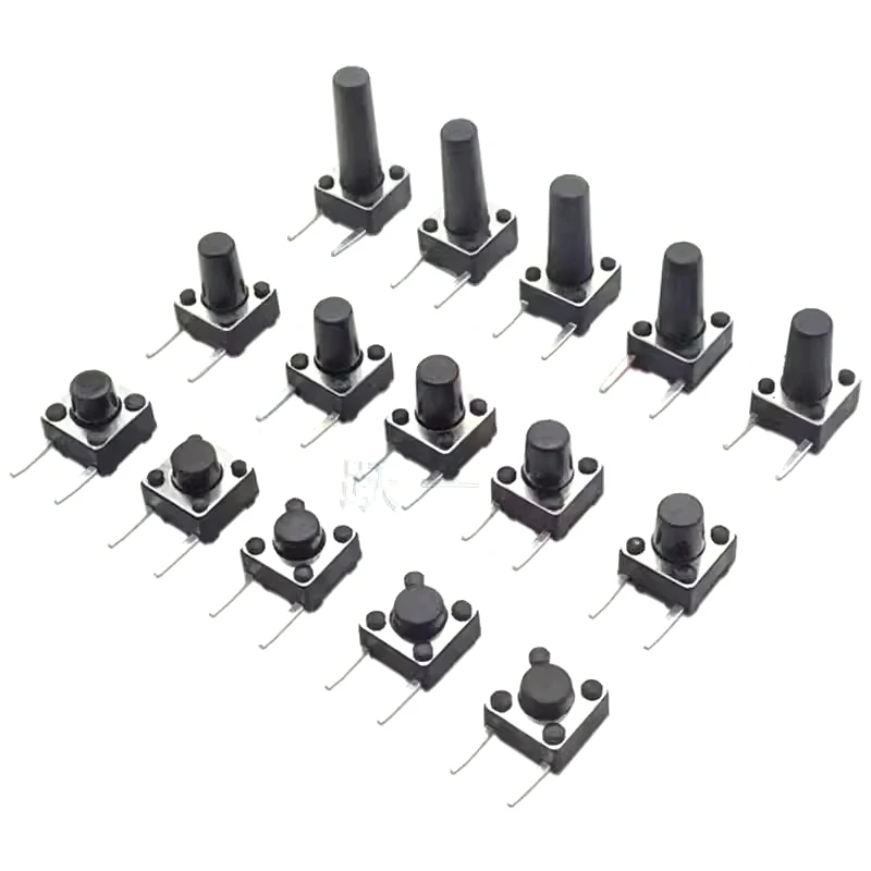 

50 шт. сенсорный переключатель 6*6*4,3 ~ 14H сторона 2 фута боковой пресс микрокнопка 6x6 сторона 2 фута высота полные медные ножки