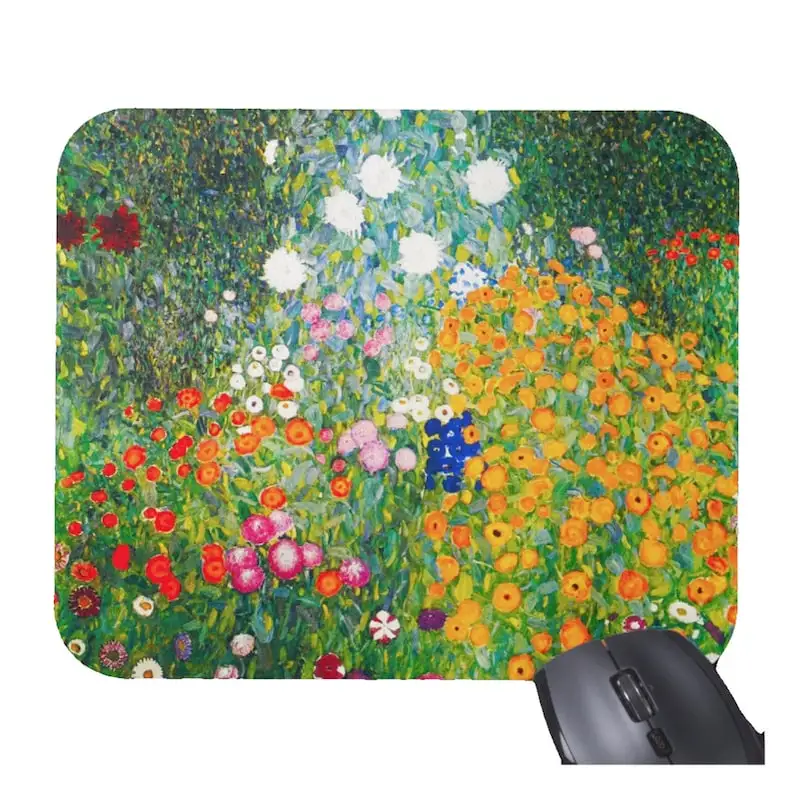 

Густав Климт Цветы Цветочный коврик для мыши Коврик для мыши Аксессуары для ноутбука Игровой стол Органайзер Настольный коврик Gamer Setup Украшение Коврик