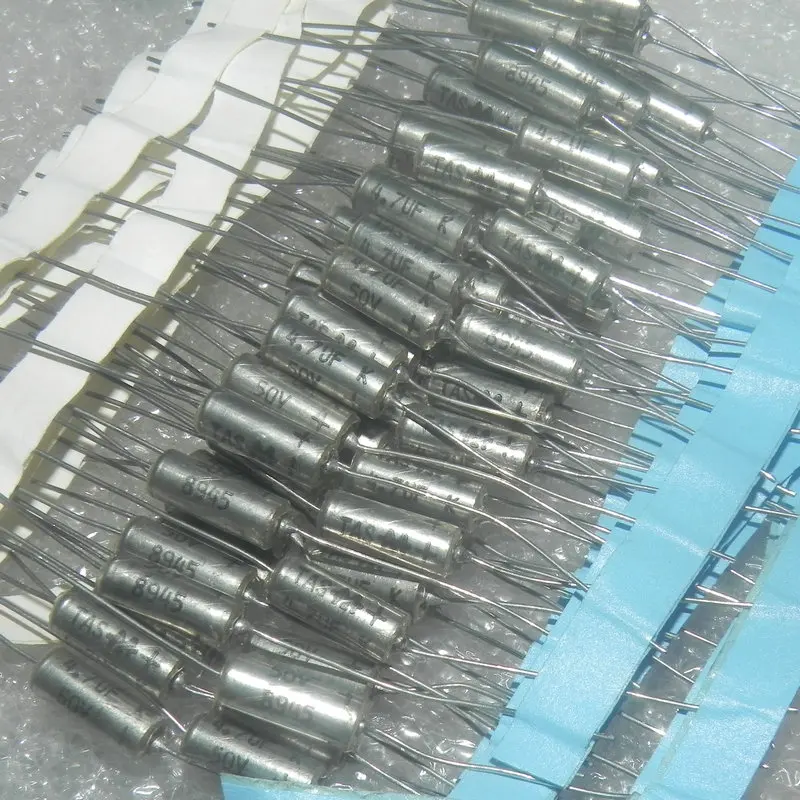 

5PCS/LOT MALLORY 50V4.7UF imported solid-state axial tantalum electrolytic capacitor TAS475K050 5MM*12MM