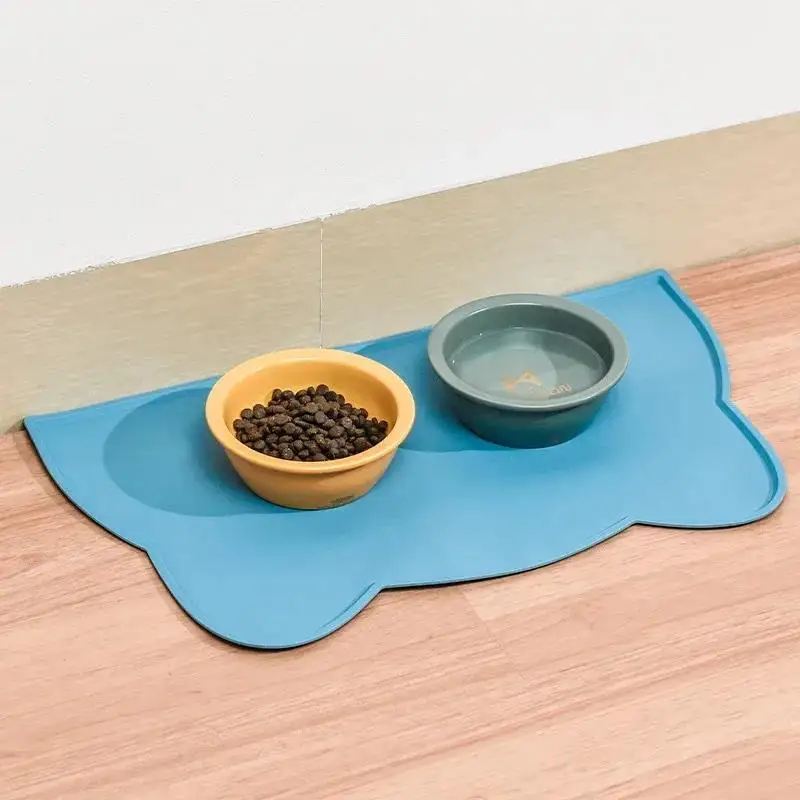 New Silicone Pet Mat Food Feeding Pad Waterproof Dog Cat Bowl Puppy Feeder Tray Water Cushion Placemat