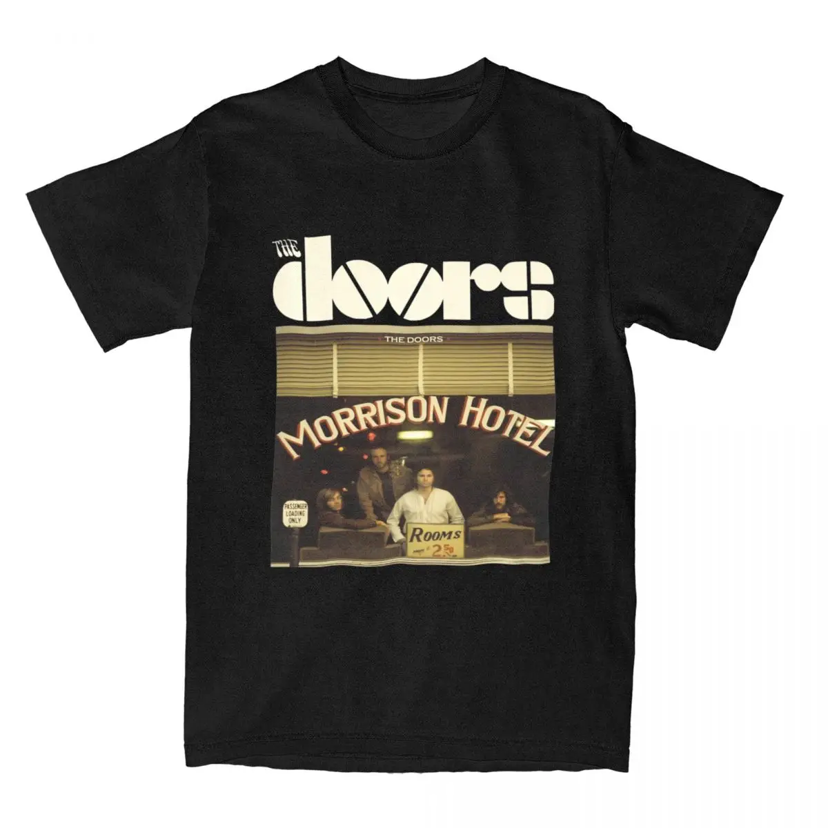 Men Women The Doors Band Morrison Hotel Shirt Accessories Pure Cotton T-shirt Clothing Casual Tee Shirt Adult