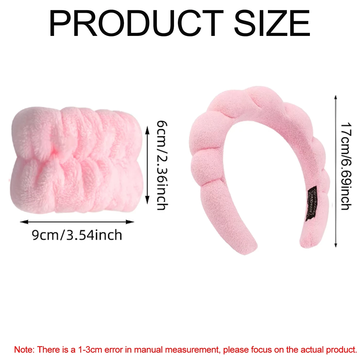 Makeup Headband Set Face Washing Headbands Wristband Tools 3pcs For Women Spa Washing Face Skin Care Hair Bands Tool Accessories