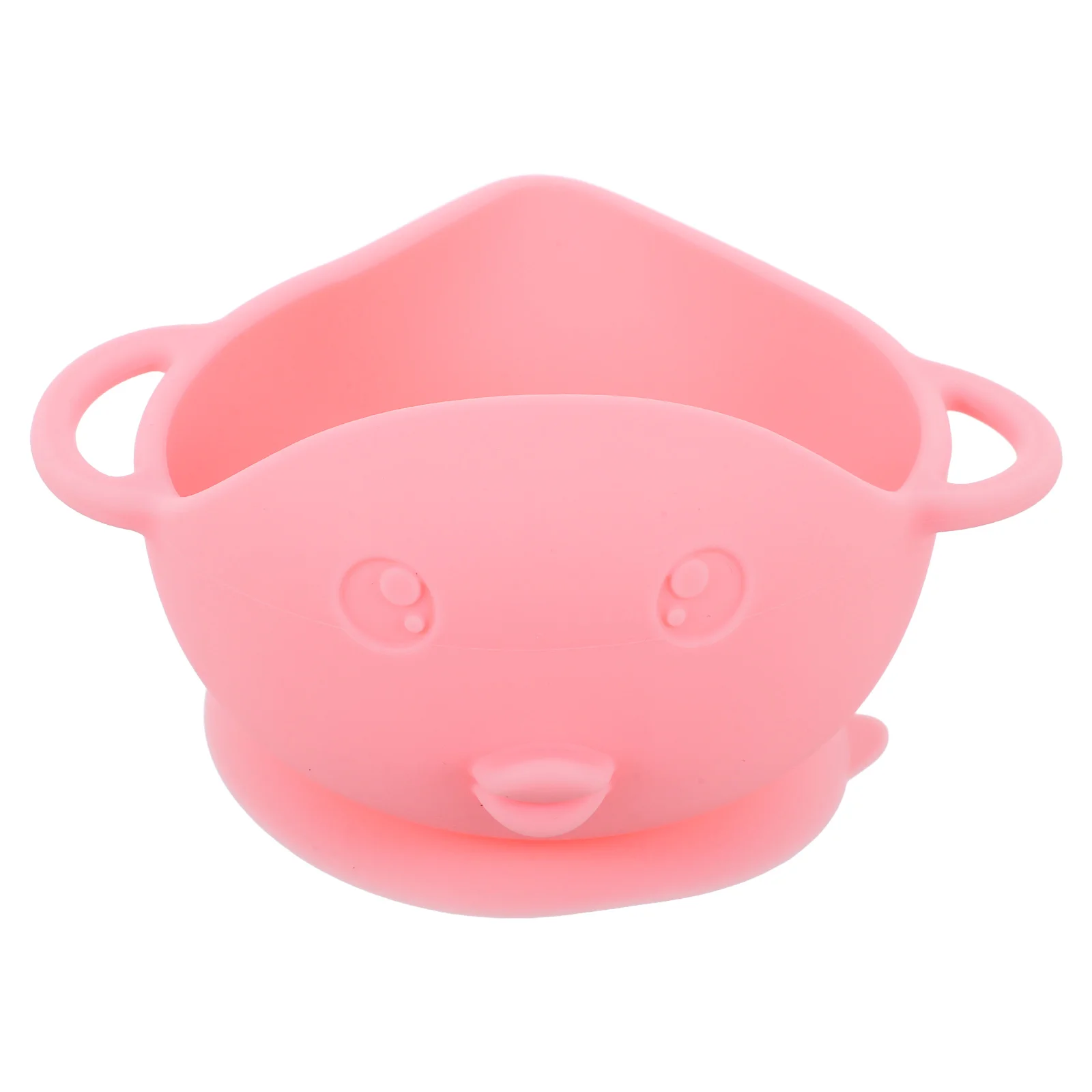 

1 шт., силиконовая присоска в форме поросенка, детская обеденная тарелка, миска для кормления малышей, яркий цвет, складная микроволновая печь, детская посуда