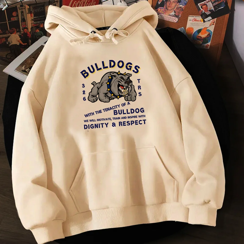

Bulldog hoodies women funny sweat y2k Winter y2k aesthetic Hooded Shirt clothing women graphic pulls